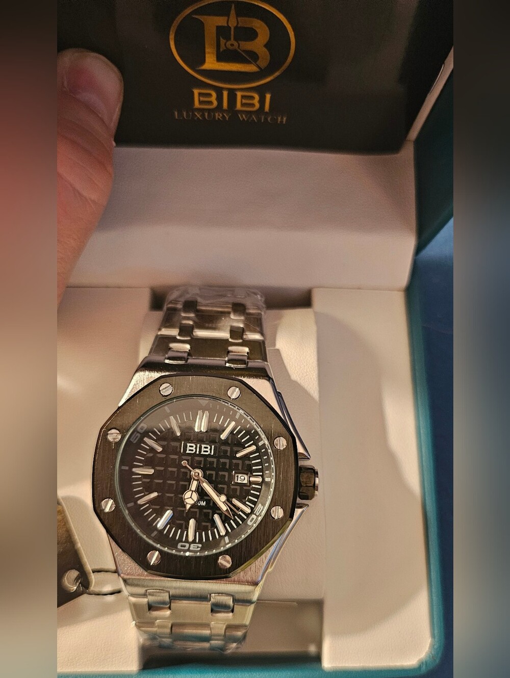 BiBi Stainless Steel Watch in Silver and Black
